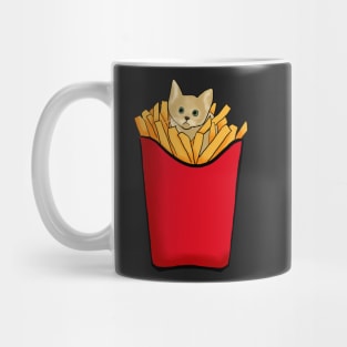 Adorable kitten in the french fries Mug